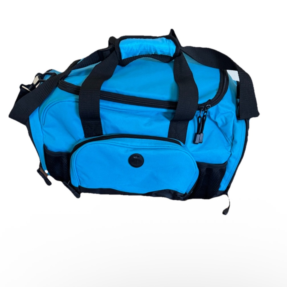 Blue Duffel Bag 19” x 11” Lightweight & Spacious Gently Used Travel/Gym Bag - Picture 3 of 11